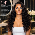 Human Blended Curly Body Wave Frontal – 13x4 Lace